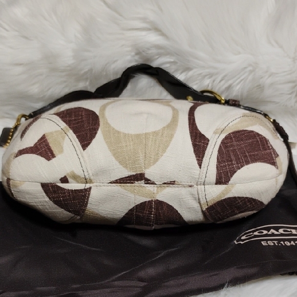 FIRM PRICE! RARE! New Coach Tonal Signature C  Hobo Shoulder Bag Dust Bag - Picture 8 of 16